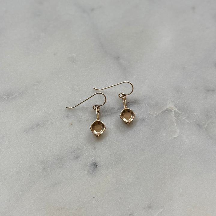 Bronze Skillet Shaped Earrings | MIMOSA Handcrafted