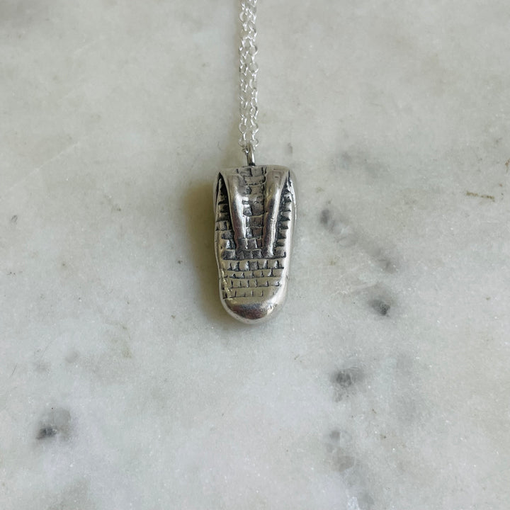 Handmade Sterling Silver Alligator Head Pendant Necklace