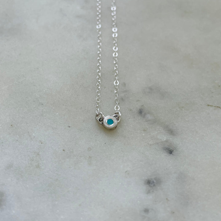 Handmade Sterling Silver Grace Pendant Necklace With Turquoise Stone