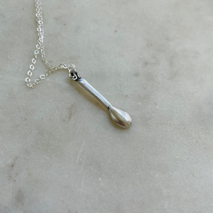 MIMOSA Handcrafted Sterling Silver Spoon Pendant On Sterling Silver Necklace Chain