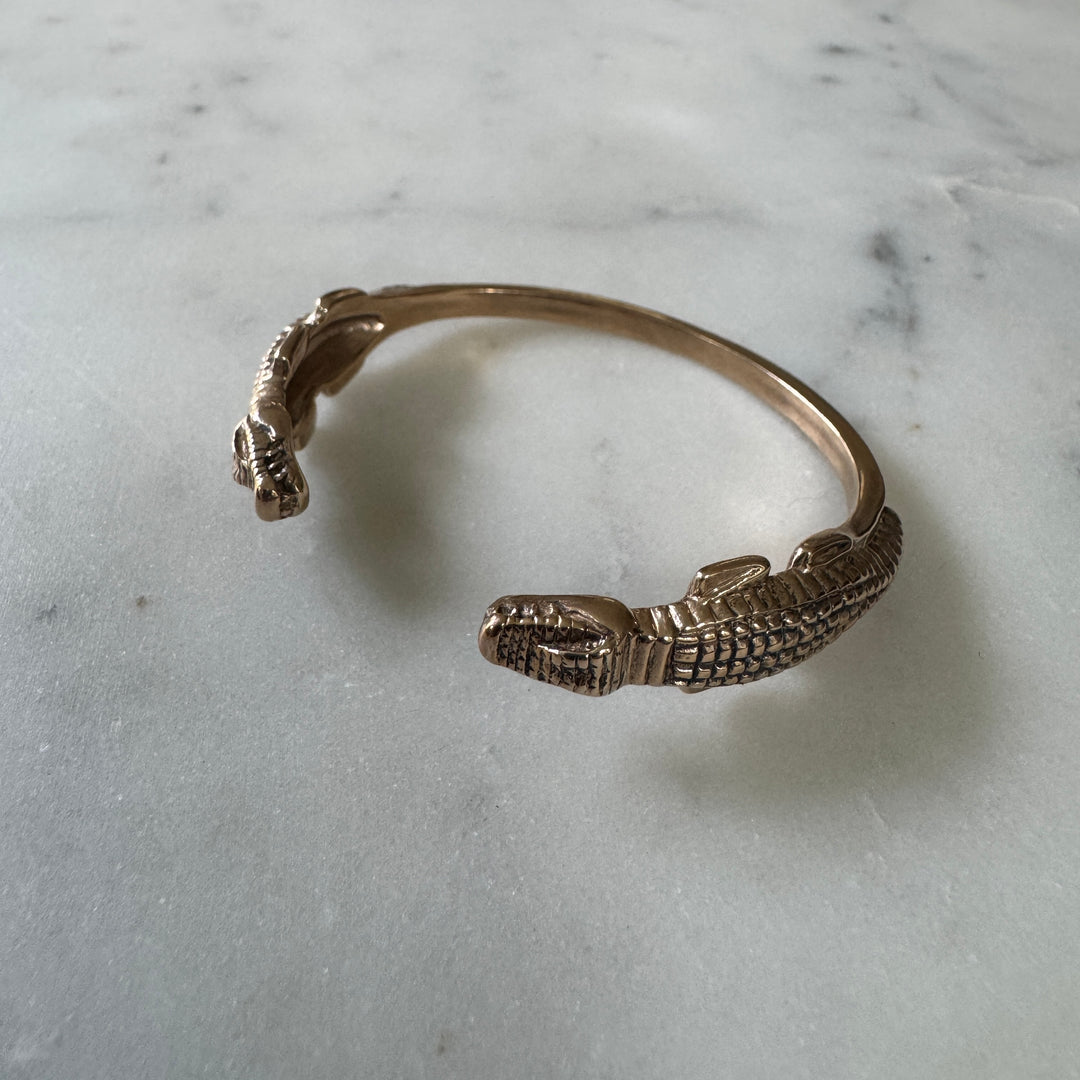 MIMOSA Handcrafted Bronze Alligator Bracelet
