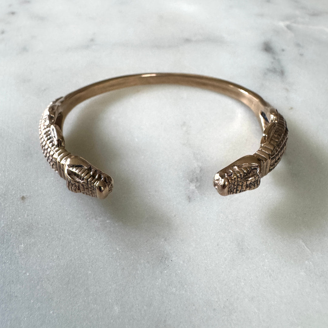 MIMOSA Handcrafted Bronze Alligator Bracelet