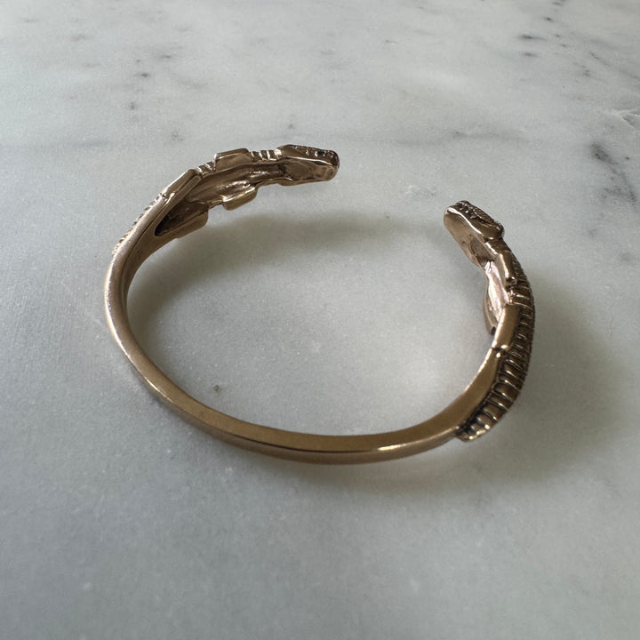 MIMOSA Handcrafted Bronze Alligator Bracelet