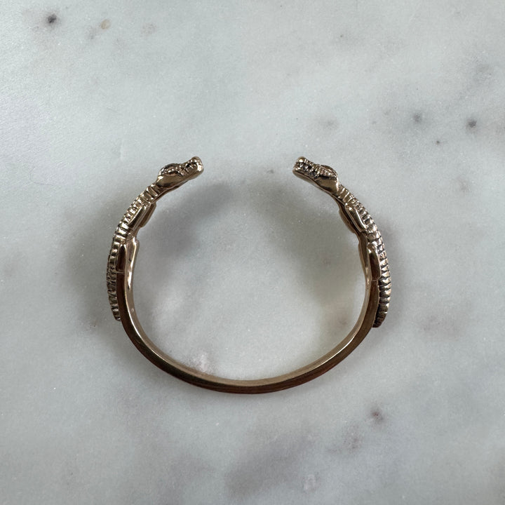 MIMOSA Handcrafted Bronze Alligator Bracelet
