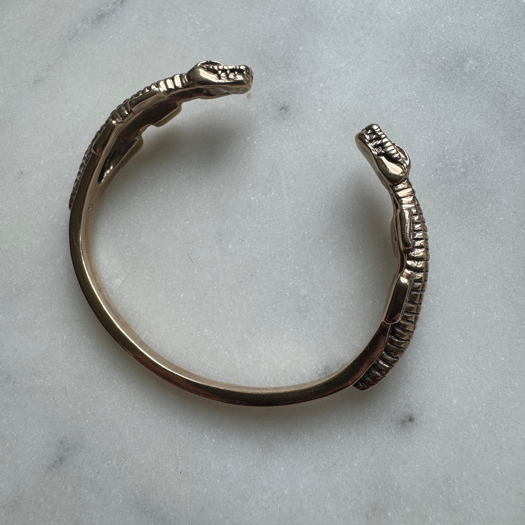 MIMOSA Handcrafted Bronze Alligator Bracelet