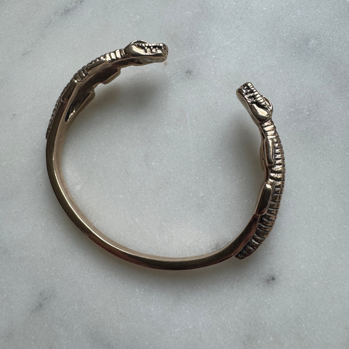 MIMOSA Handcrafted Bronze Alligator Bracelet