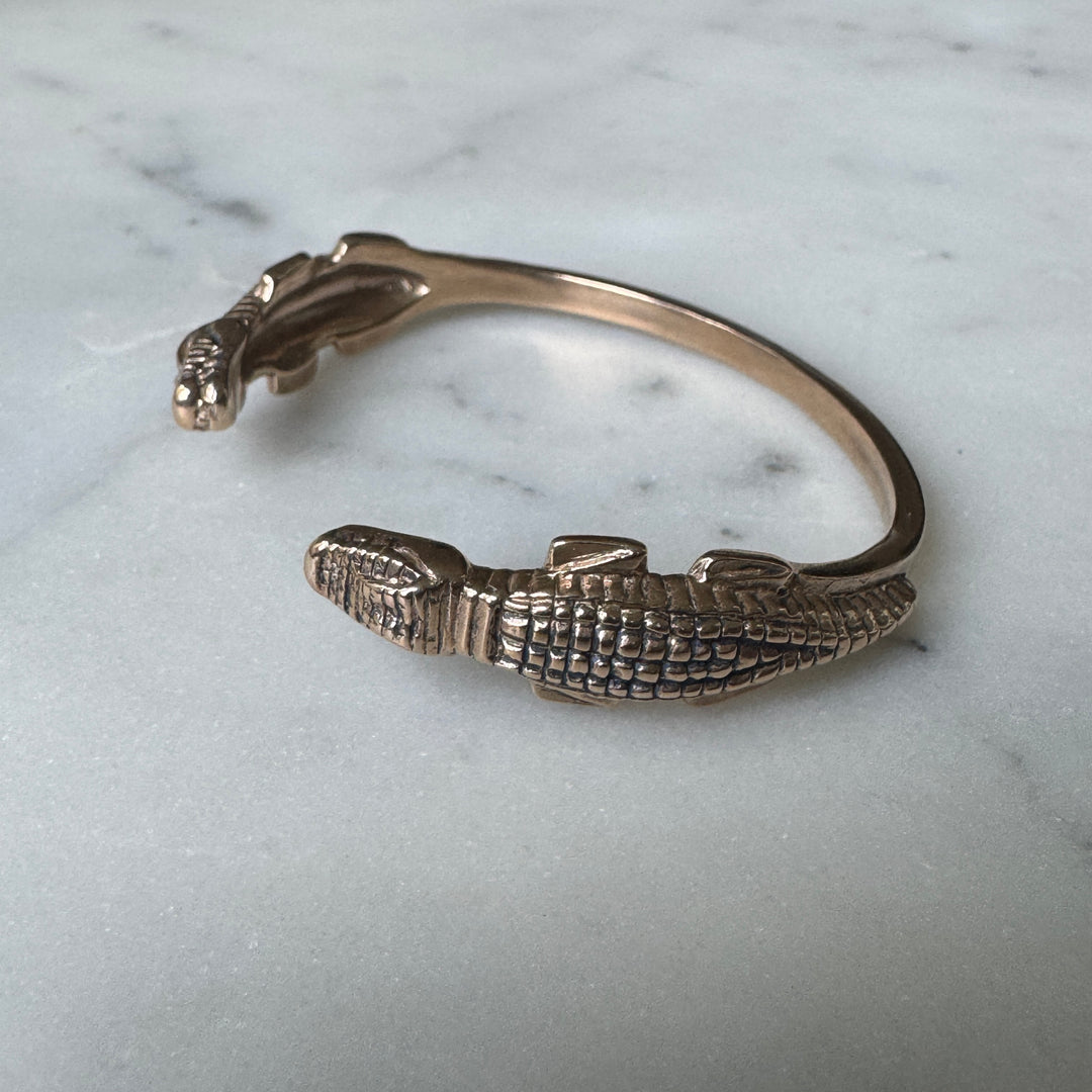 MIMOSA Handcrafted Bronze Alligator Bracelet