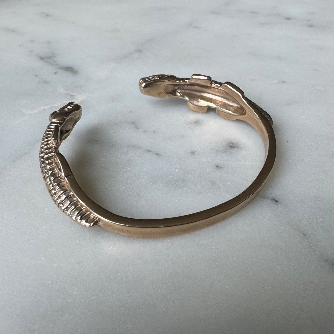 MIMOSA Handcrafted Bronze Alligator Bracelet