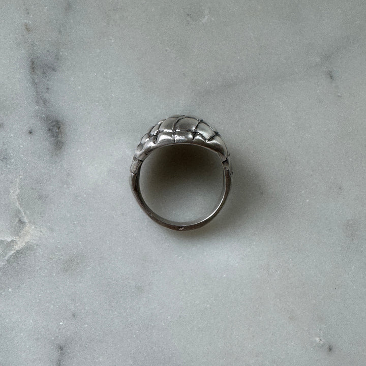 Handmade Sterling Silver Alligator Skin Ring