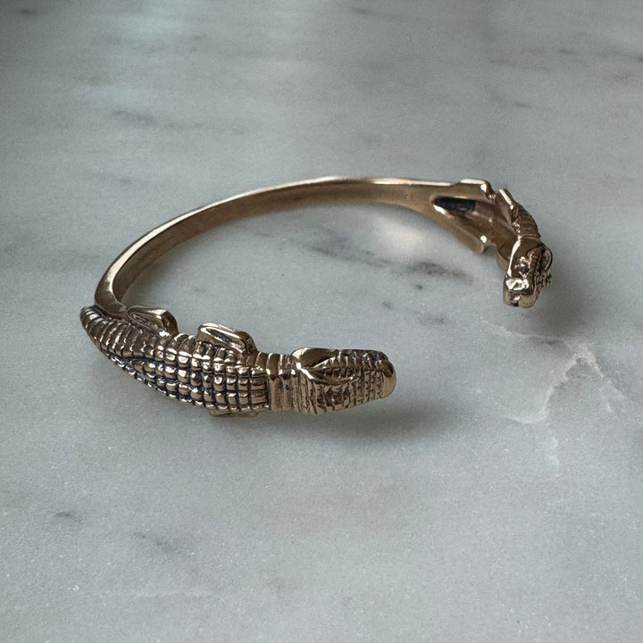 MIMOSA Handcrafted Bronze Alligator Bracelet