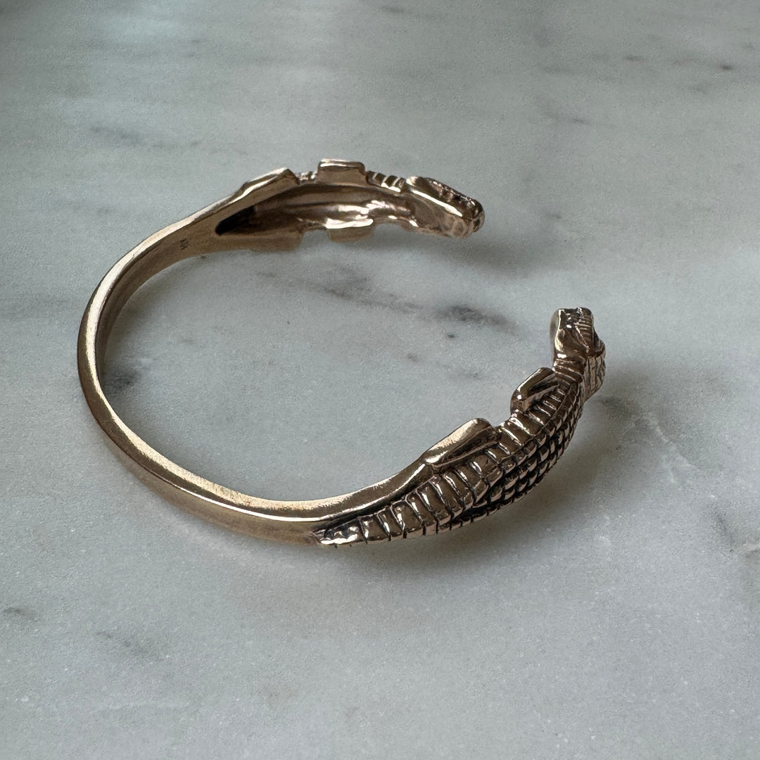 MIMOSA Handcrafted Bronze Alligator Bracelet