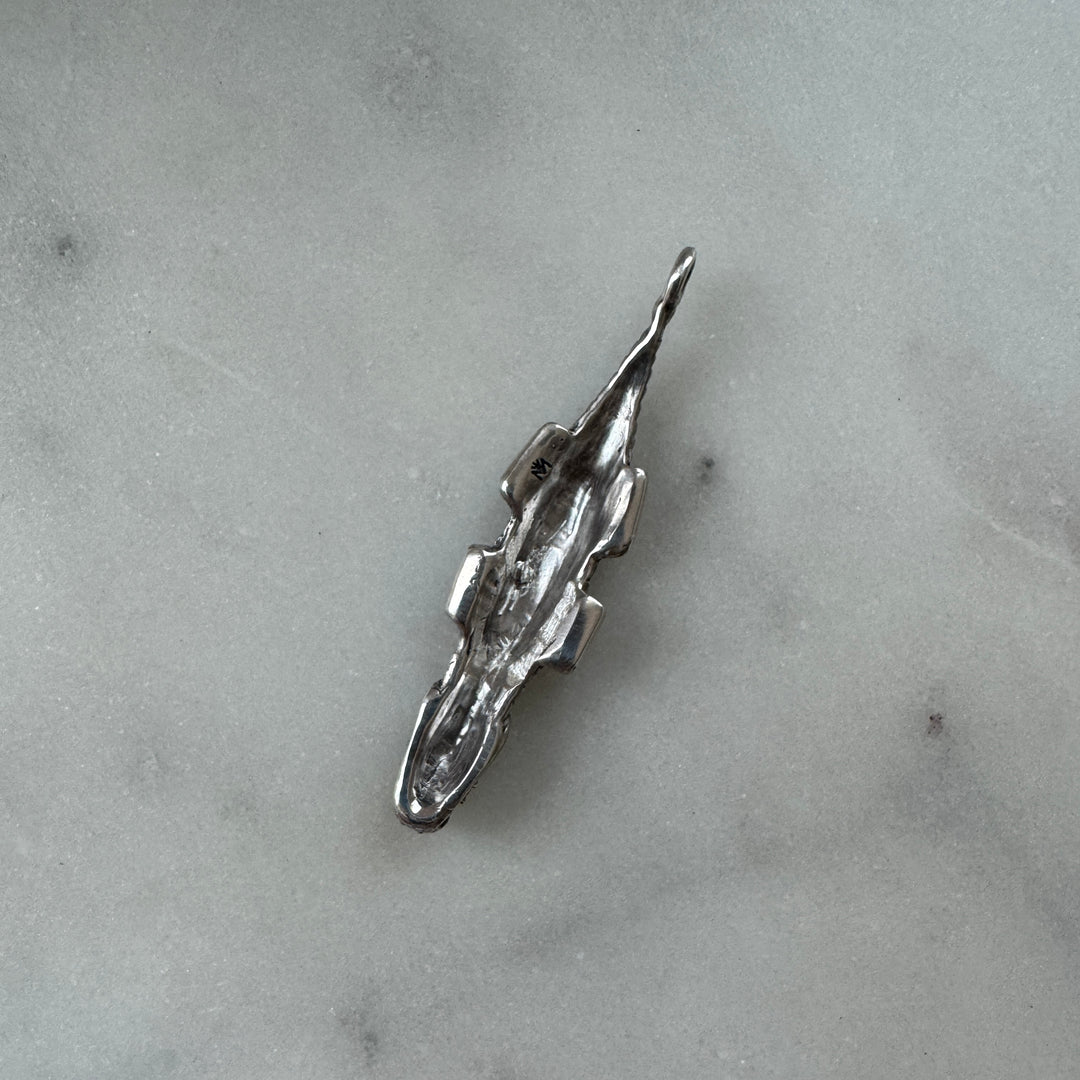 Handmade Sterling Silver Alligator Pendant