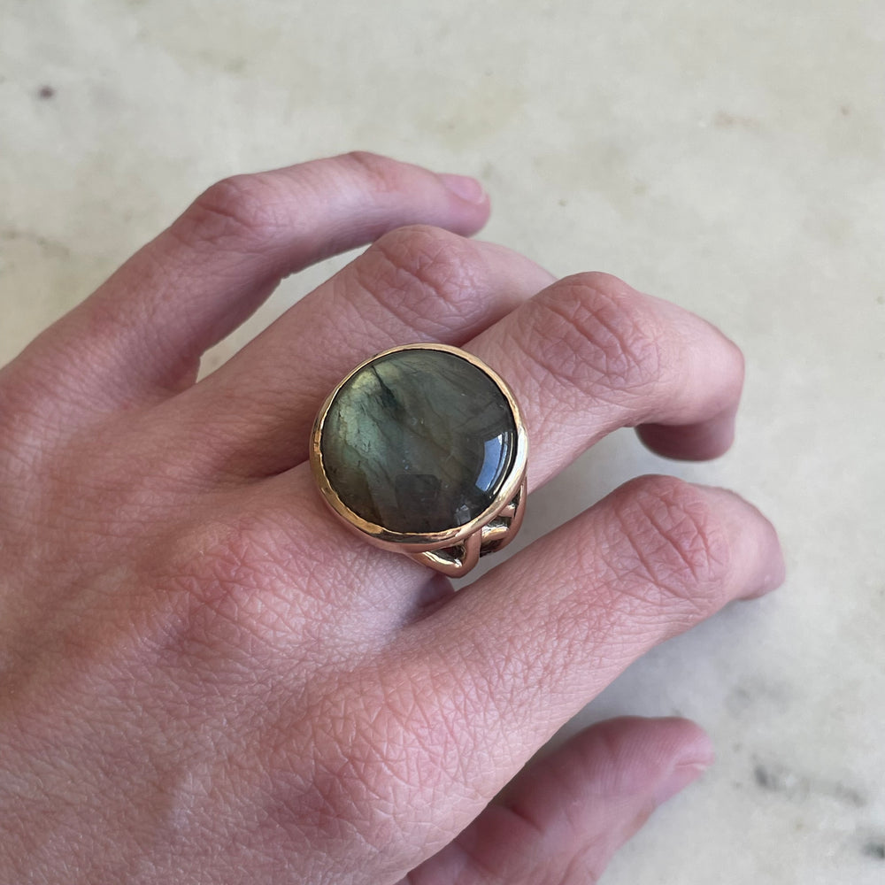 Mother Tree Ring With Labradorite | MIMOSA Handcrafted