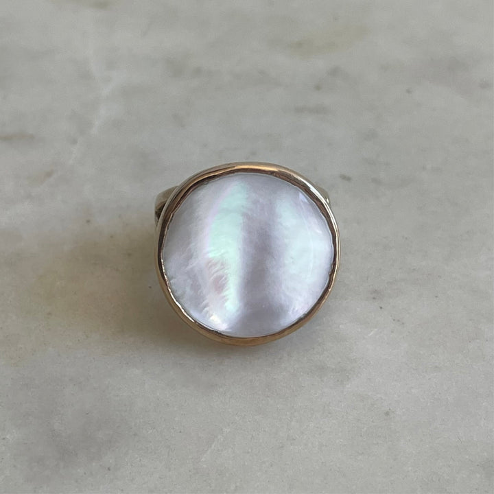 Mother Tree Ring With Mother of Pearl | MIMOSA Handcrafted