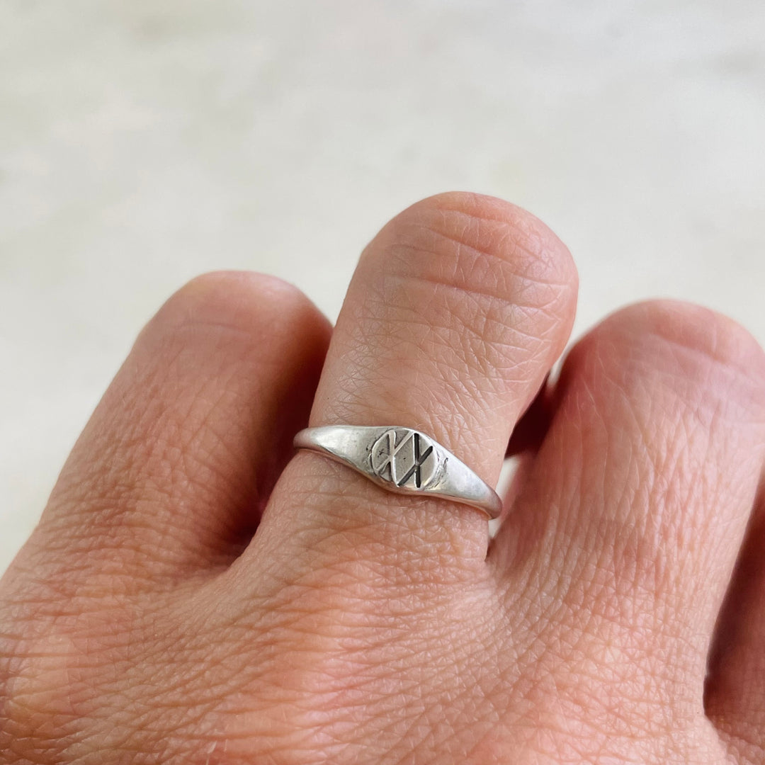 Woman Wears MIMOSA Handcrafted's Joy And Sorrow Ring In Sterling Silver