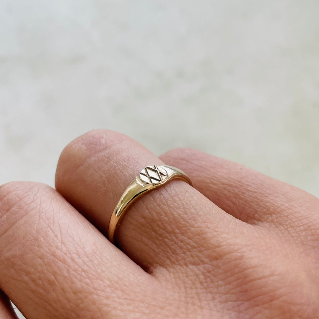 Woman Wears MIMOSA Handcrafted's Joy And Sorrow Ring In 14K Gold