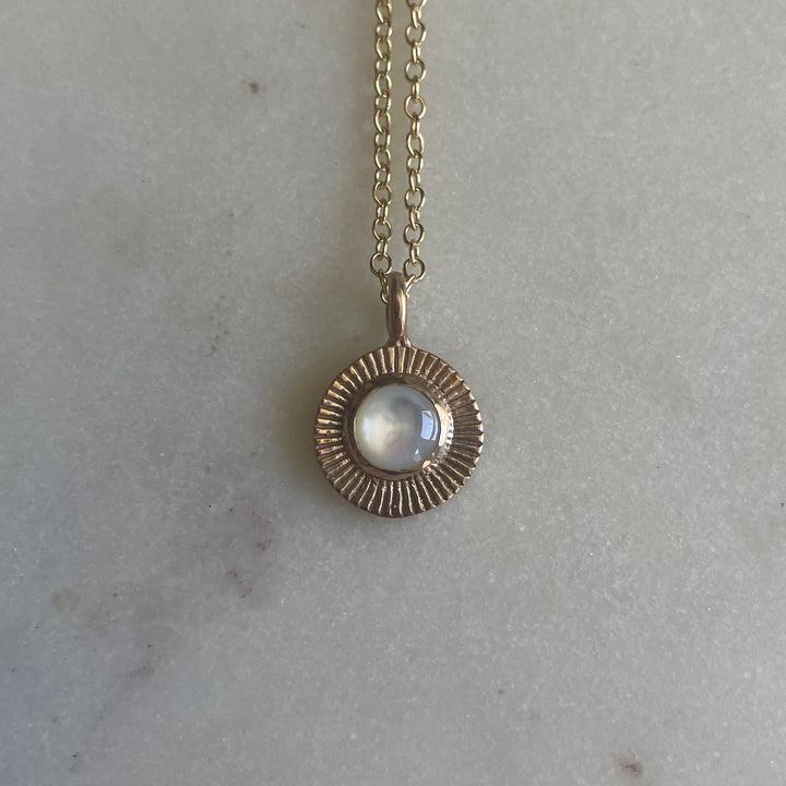 Small Sunburst Necklace with Mother of Pearl | MIMOSA Handcrafted