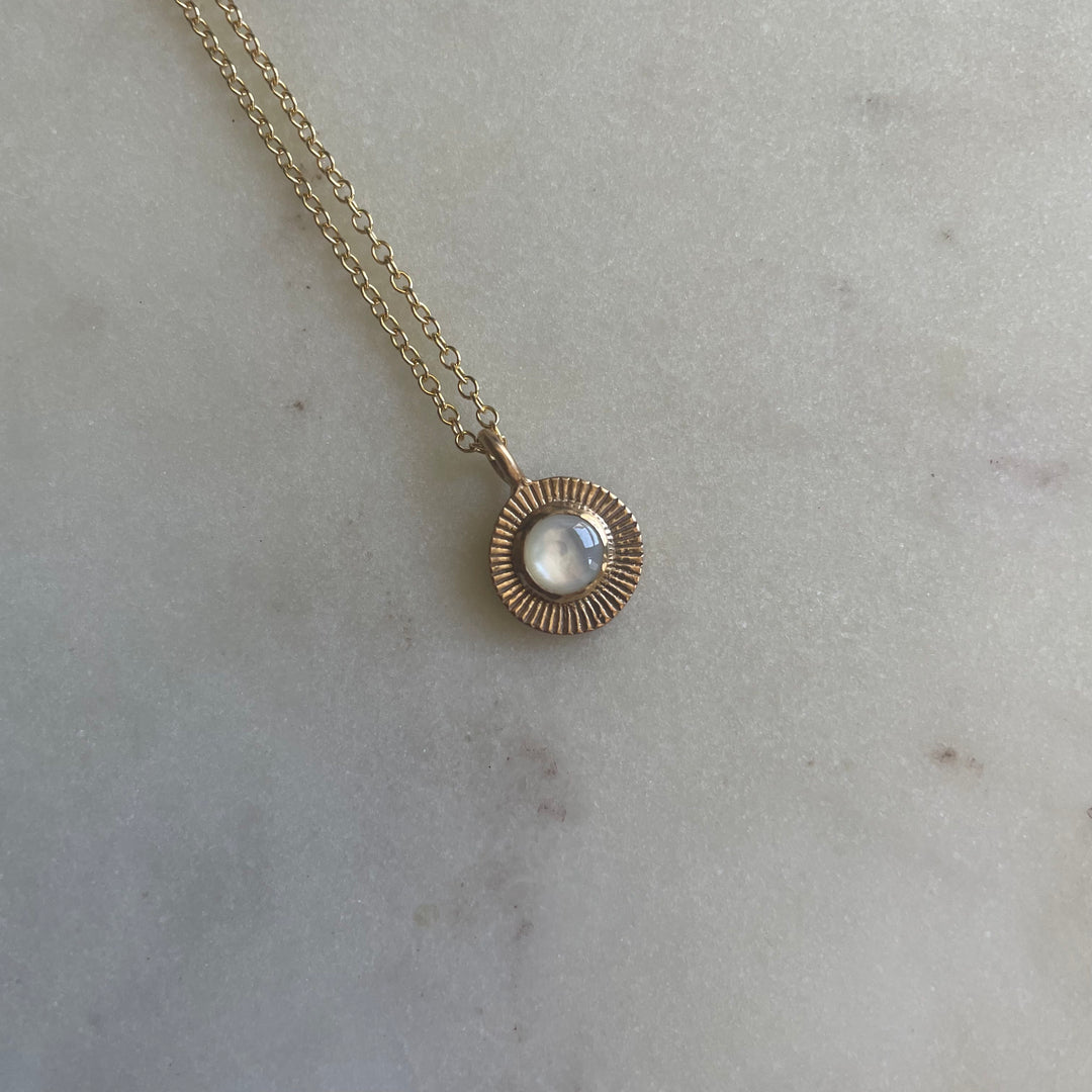 Small Sunburst Necklace with Mother of Pearl | MIMOSA Handcrafted