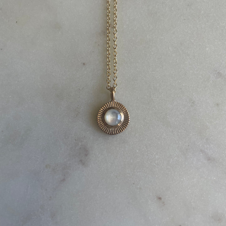 Small Sunburst Necklace with Mother of Pearl | MIMOSA Handcrafted
