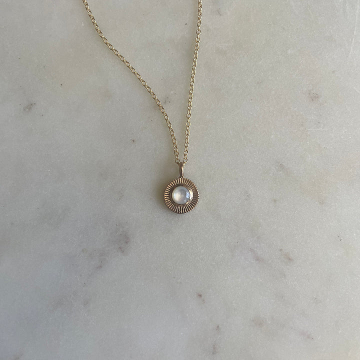 Small Sunburst Necklace with Mother of Pearl | MIMOSA Handcrafted