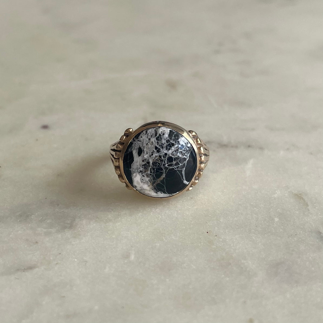One of A Kind White Buffalo Turquoise Ring | MIMOSA Handcrafted