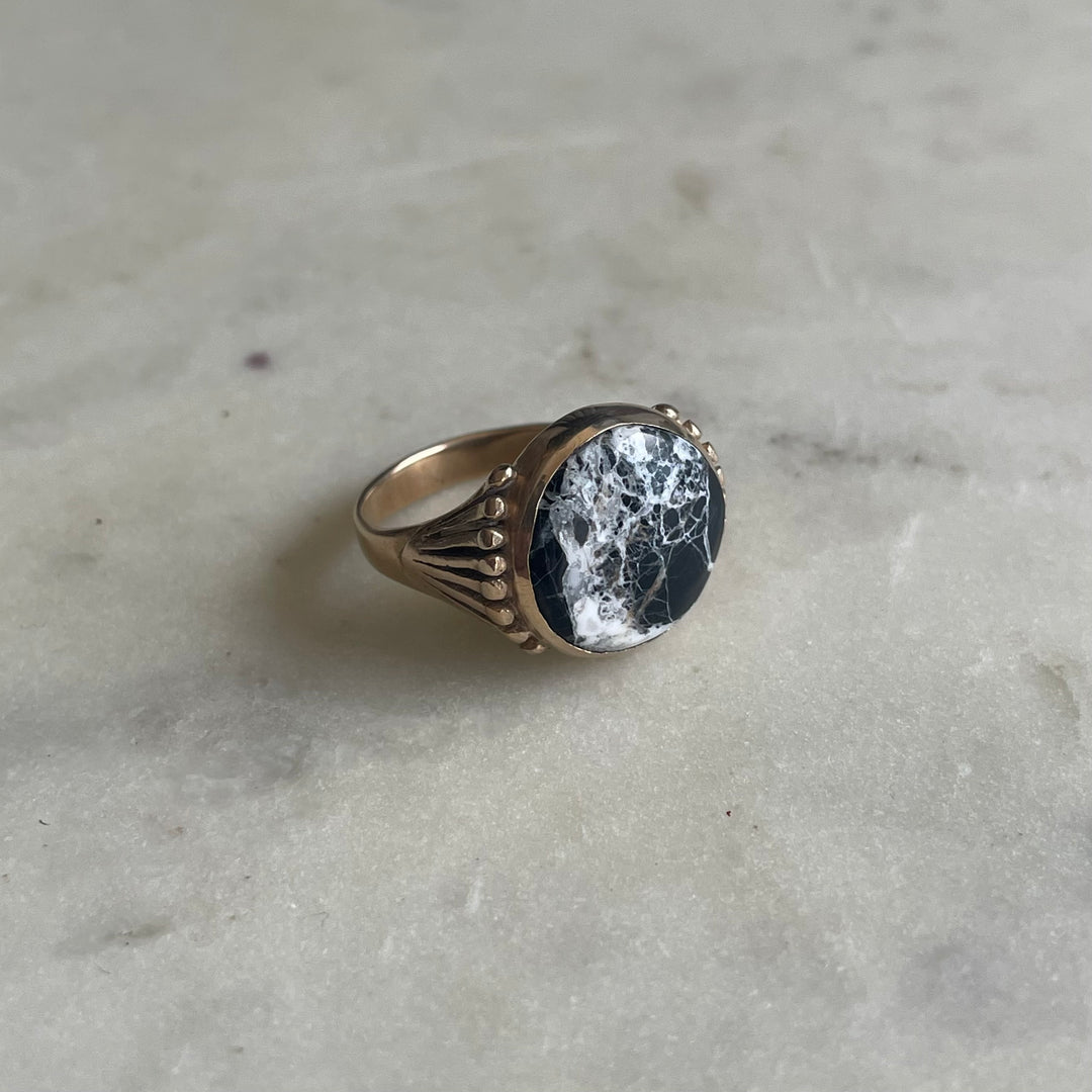One of A Kind White Buffalo Turquoise Ring | MIMOSA Handcrafted