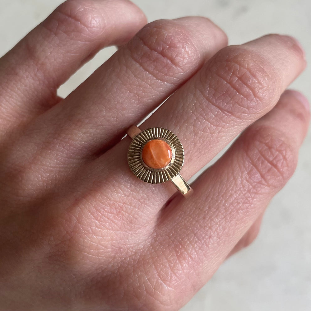 Sunburst Ring with Spiny Oyster | MIMOSA Handcrafted
