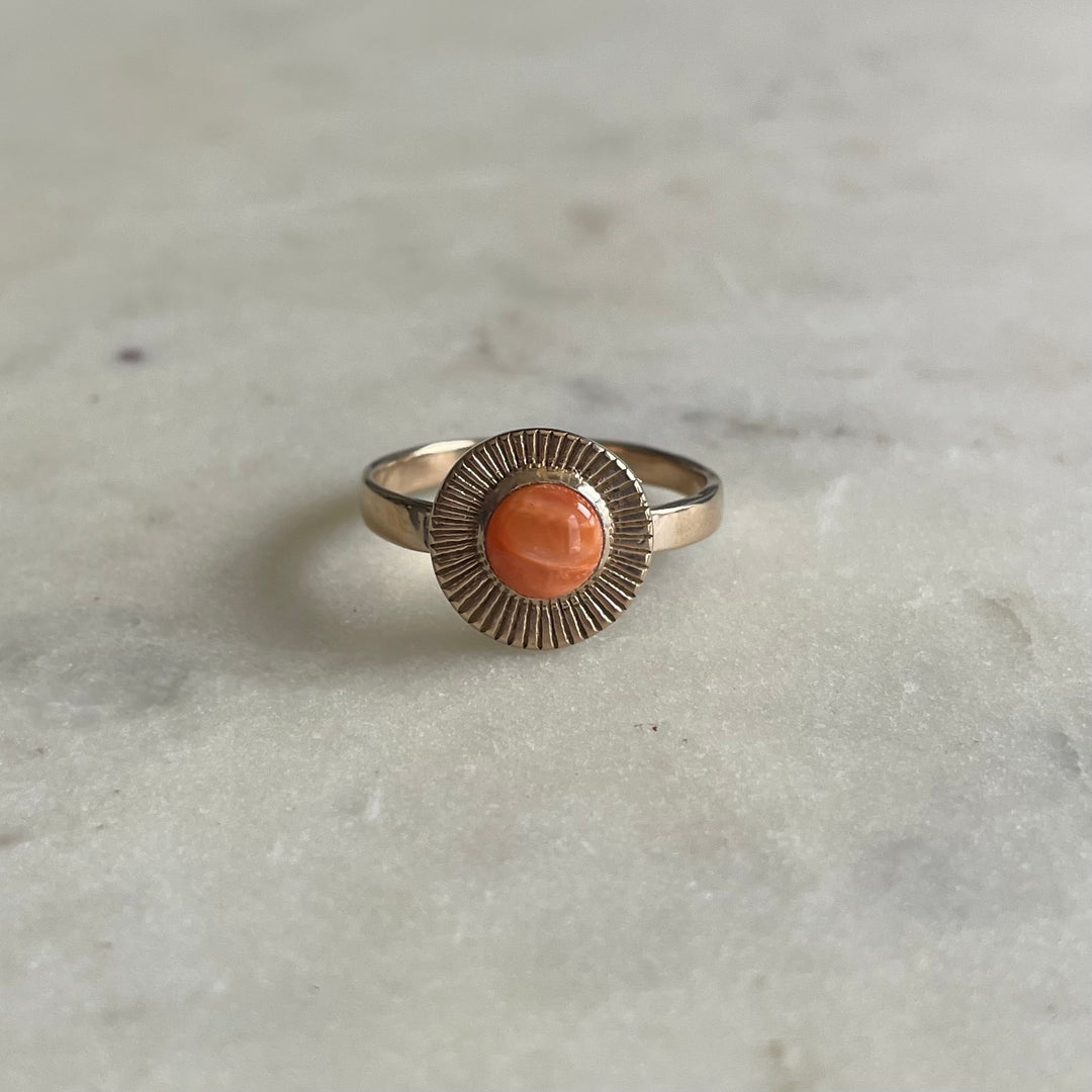 Sunburst Ring with Spiny Oyster | MIMOSA Handcrafted