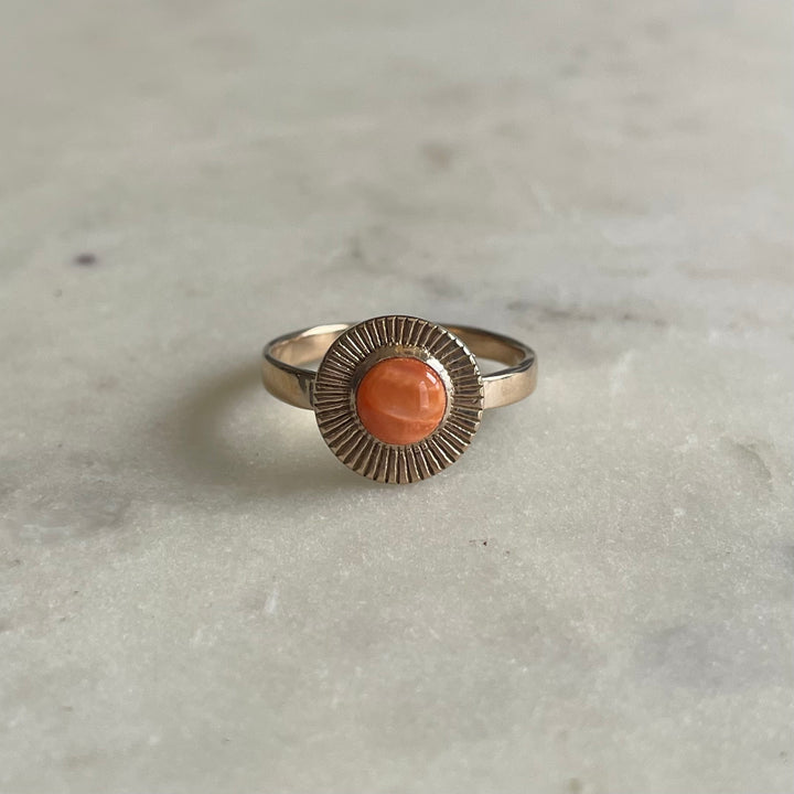 Sunburst Ring with Spiny Oyster | MIMOSA Handcrafted