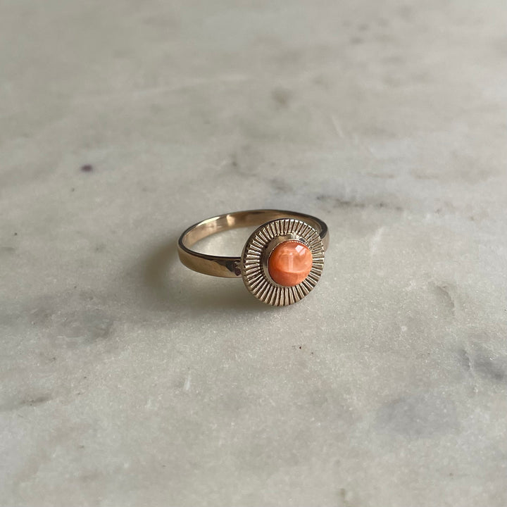 Sunburst Ring with Spiny Oyster | MIMOSA Handcrafted