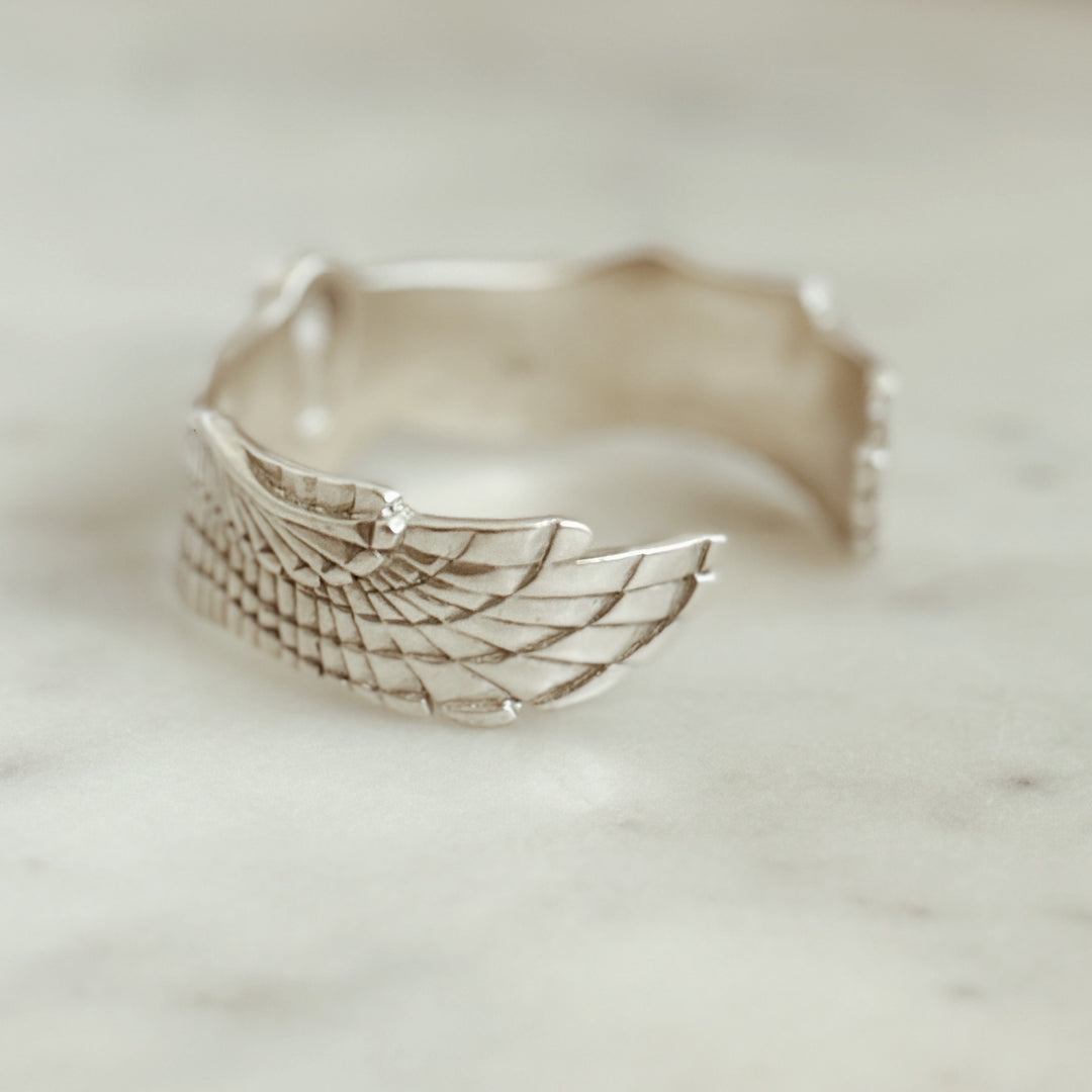 The MIMOSA Handcrafted Owl Cuff in Sterling Silver