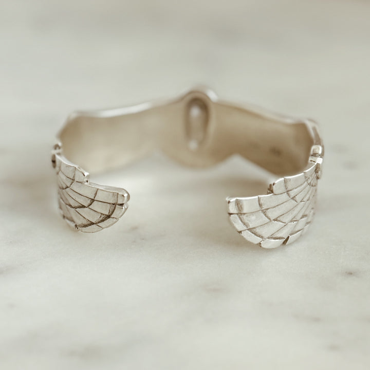 The MIMOSA Handcrafted Owl Cuff in Sterling Silver