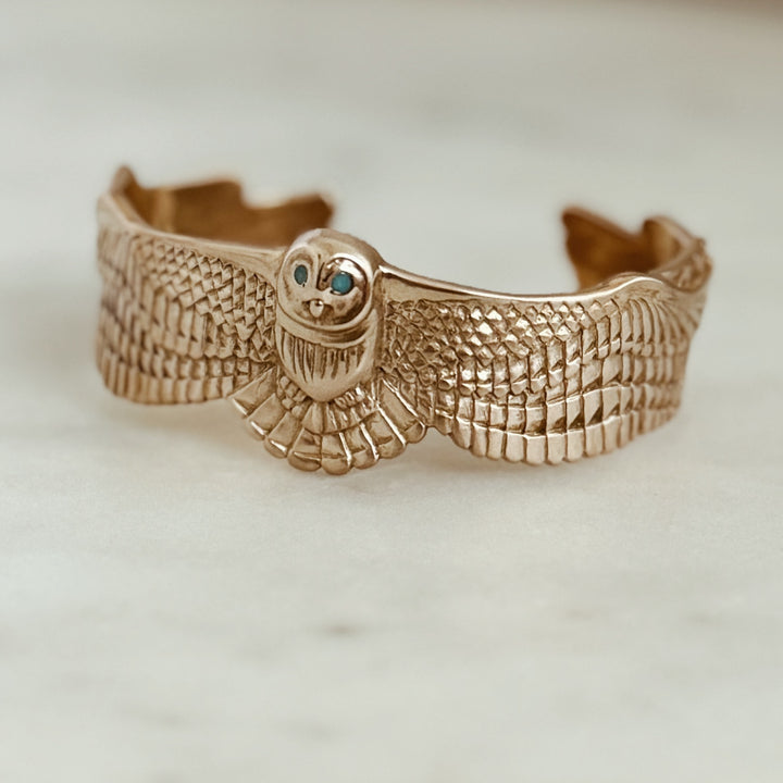 Owl Cuff With Stones | MIMOSA Handcrafted