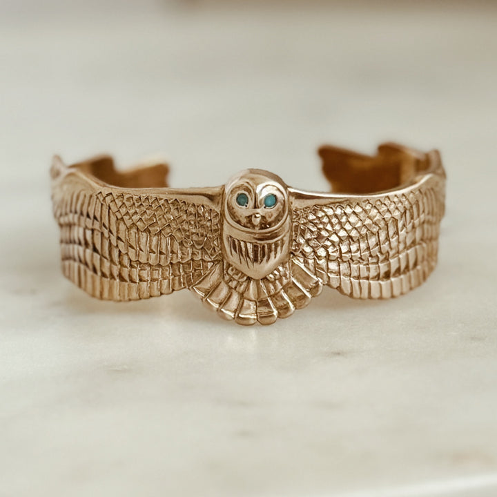 Owl Cuff With Stones | MIMOSA Handcrafted