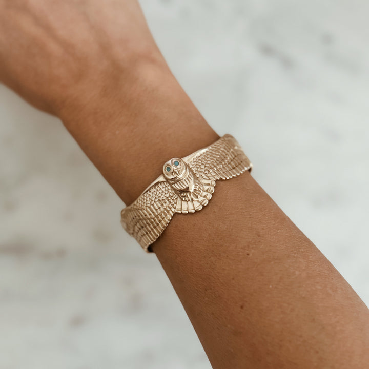 Owl Cuff With Stones | MIMOSA Handcrafted