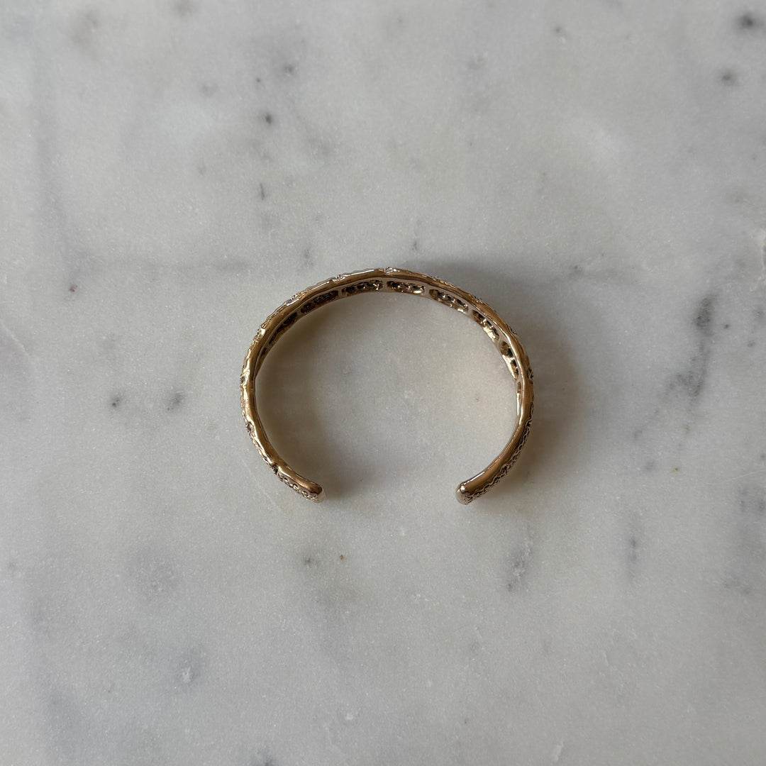 Handmade granny square bracelet in bronze by MIMOSA Handcrafted