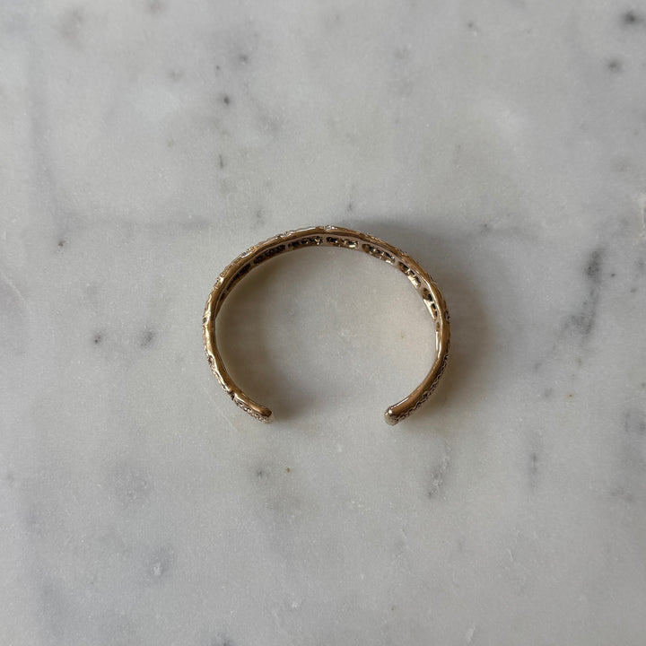 Handmade granny square bracelet in bronze by MIMOSA Handcrafted