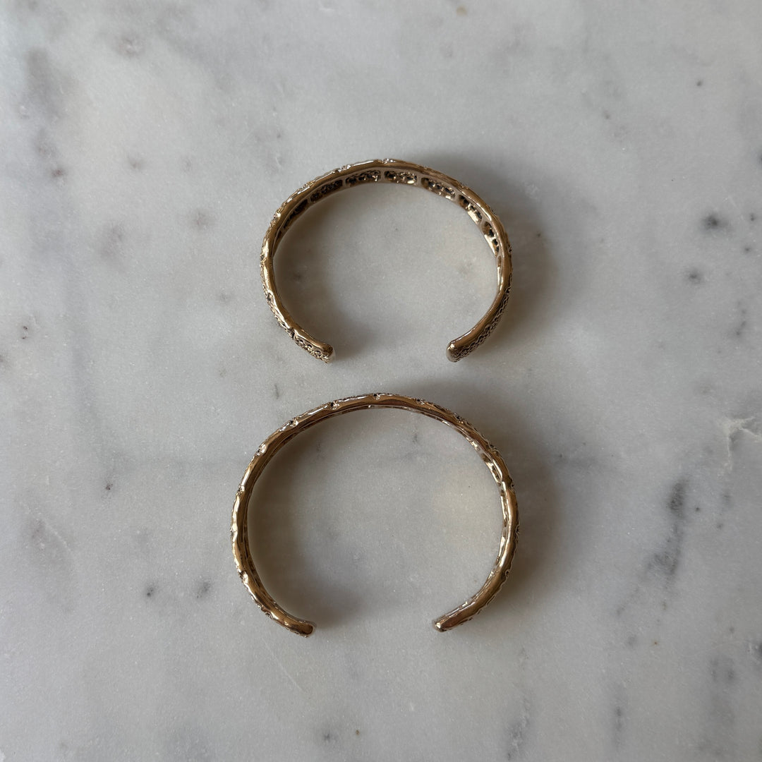 Handmade granny square bracelets in bronze by MIMOSA Handcrafted