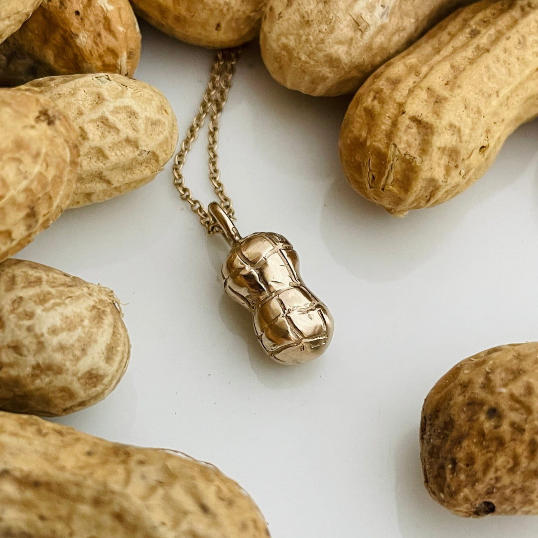 Handcrafted Peanut Pendant Necklace