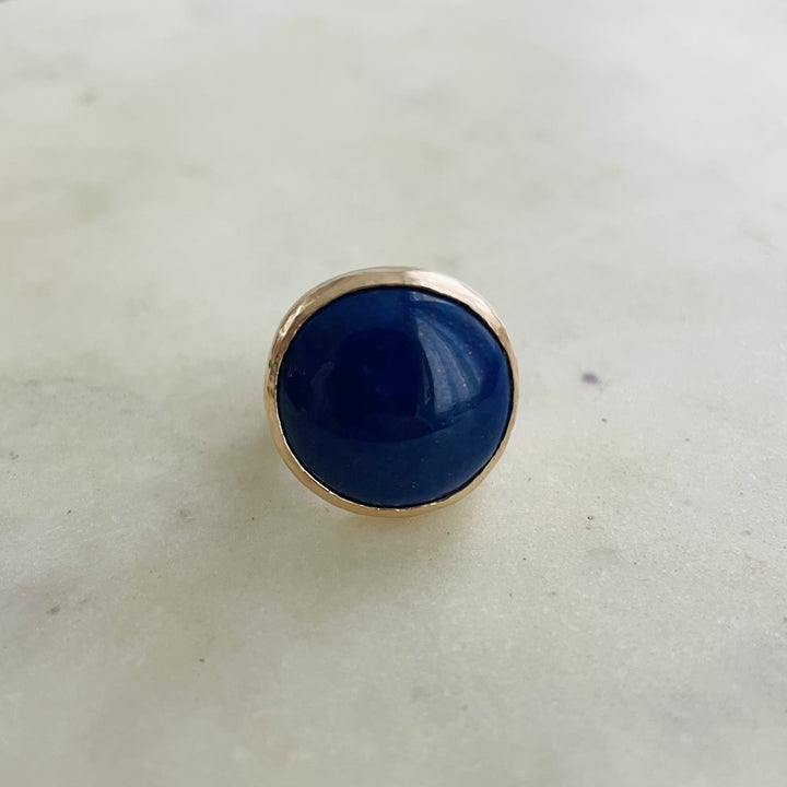 MIMOSA Handcrafted Bronze Mother Tree Ring With Lapis