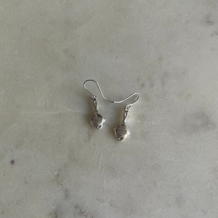 Cast Iron Skillet Earrings in Sterling Silver | MIMOSA Handcrafted 