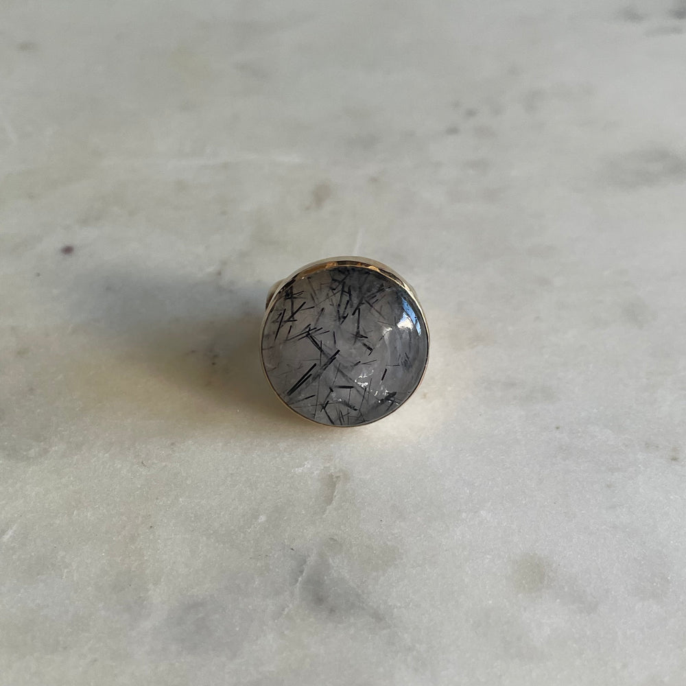 Mother Tree Ring With Tourmalinated Quartz | MIMOSA Handcrafted