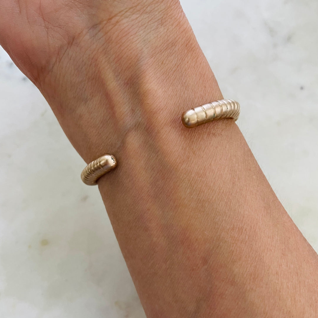 MIMOSA Handcrafted Bronze Earthworm Bracelet