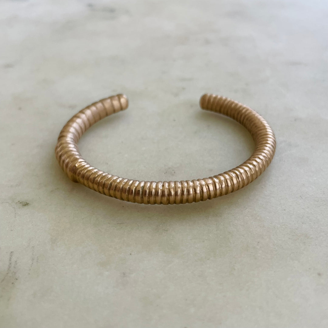 MIMOSA Handcrafted Bronze Earthworm Bracelet