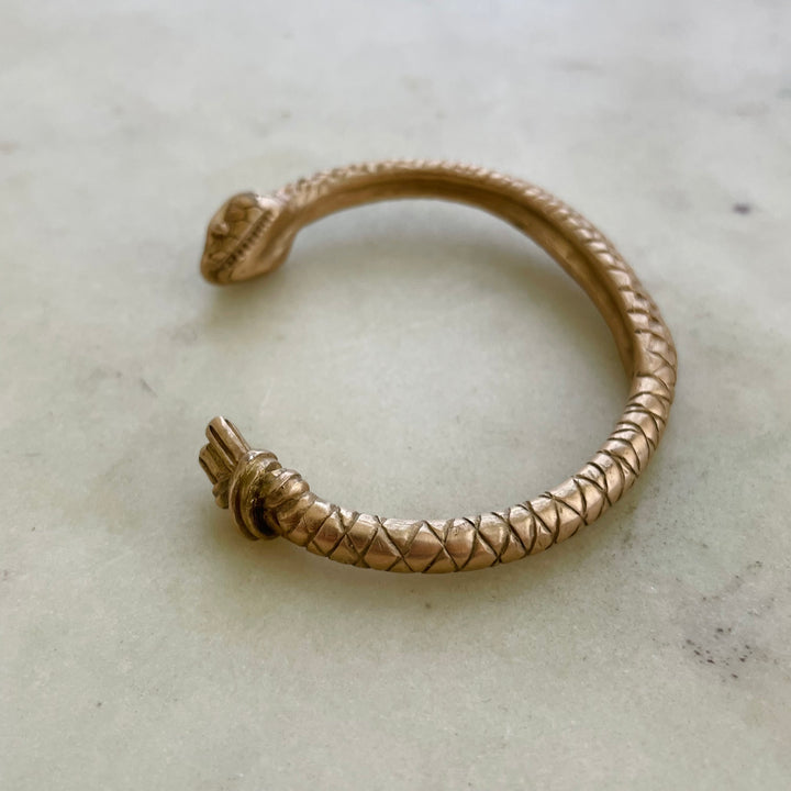 MIMOSA Handcrafted Bronze Snake-Rope Bracelet