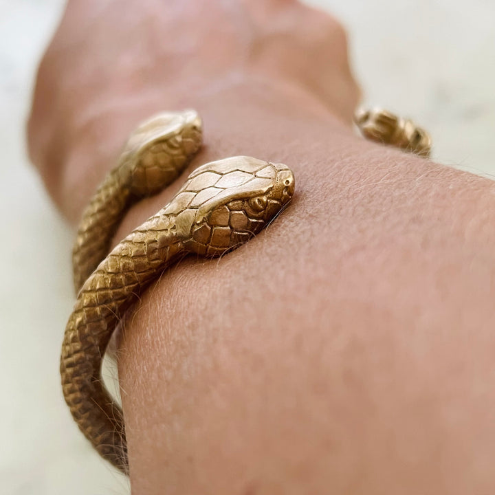 MIMOSA Handcrafted Bronze Snake-Rope Bracelet