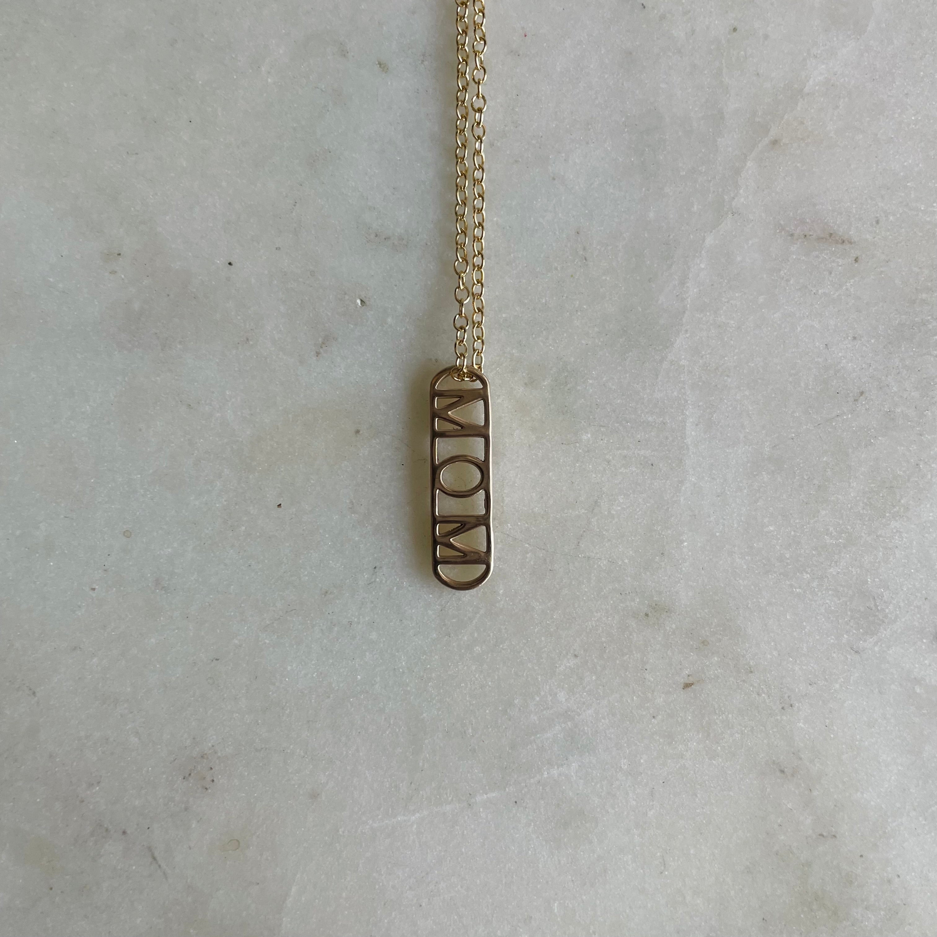 14k mom on sale pendant necklace