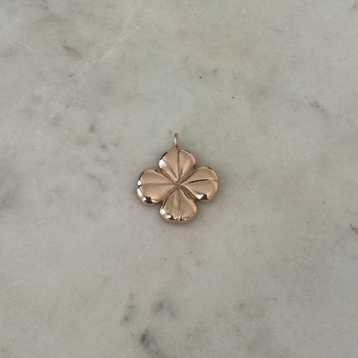 Large Four Leaf Clover Pendant in Bronze | MIMOSA Handcrafted