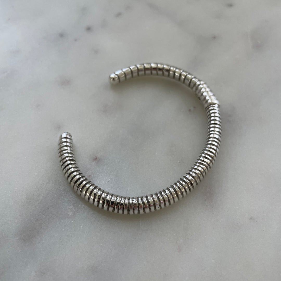 MIMOSA Handcrafted Sterling Silver Earthworm Bracelet