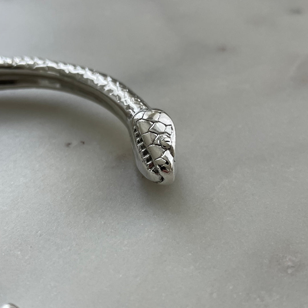 925 Silver Snake Bracelet with Diamonds – Sazingg